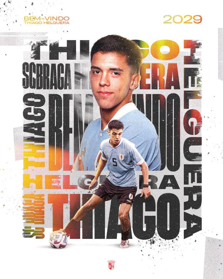 El uruguayo Thiago Helguera se incorporará al Sporting de Braga, que anunció este viernes haber llegado a un acuerdo con el Nacional para el traspaso del joven centrocampista por 3,75 millones de euros.