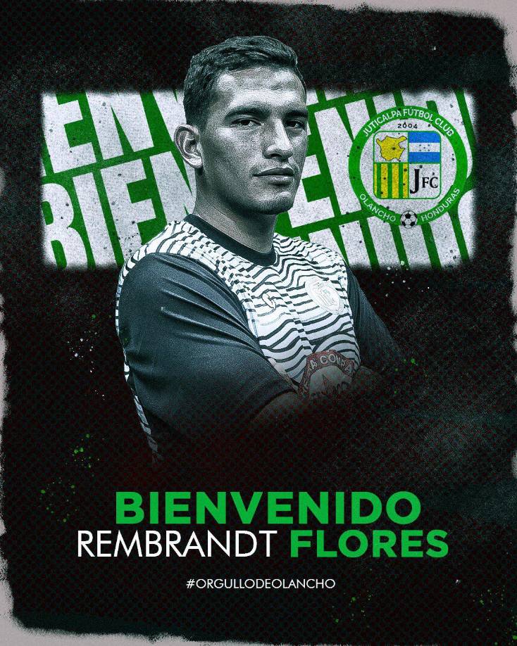 OFICIAL: El volante Rembrandt Flores es nuevo futbolista del Juticalpa FC.