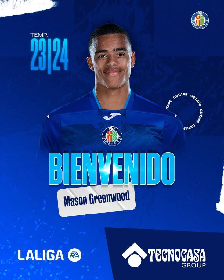 Mason Greenwood dejó Manchester United después de que el club concluyera su investigación sobre las circunstancias que rodearon su detención en enero de 2022 y firmó con el Getafe en los últimos minutos del cierre del mercado de fichajes. El jugador inglés de 21 años ha llegado cedido al conjunto de José Bordalás desde el Manchester United.
