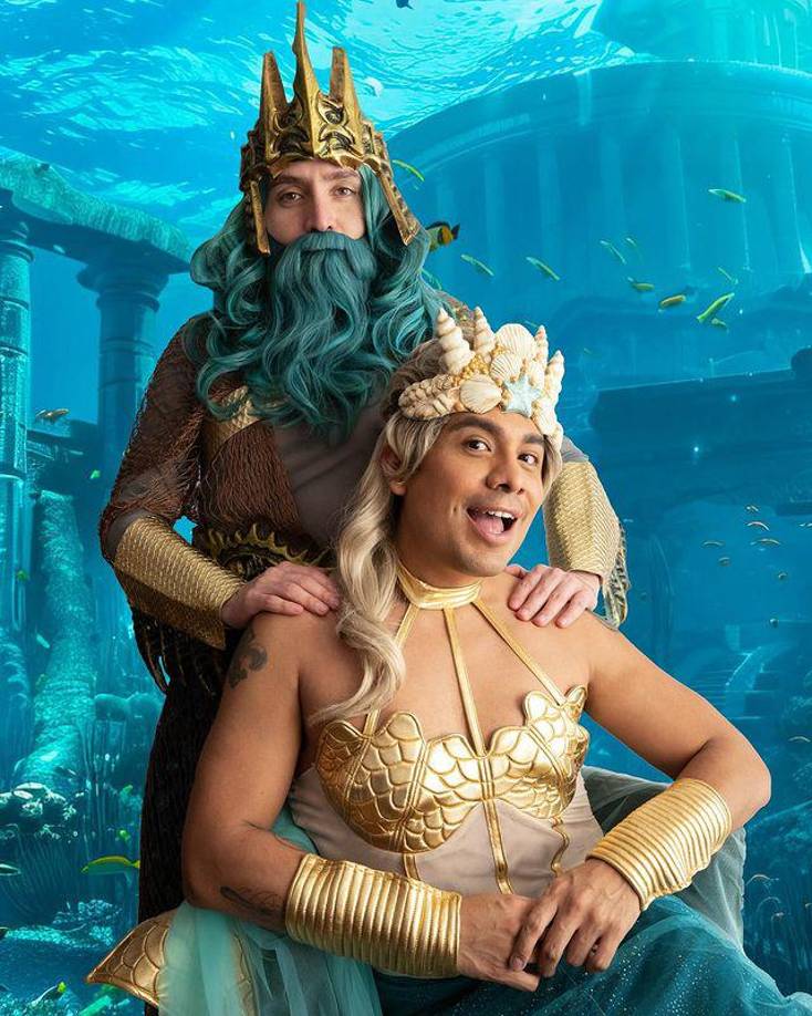 Ricardo Peralta y su pareja se inspiraron en los personajes principales de la película “La Sirenita”.