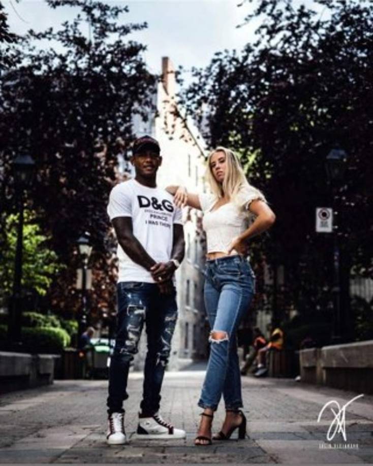 Quioto se mostró muy seguro en la sesión de fotos junto a Daphnée Tremblay.