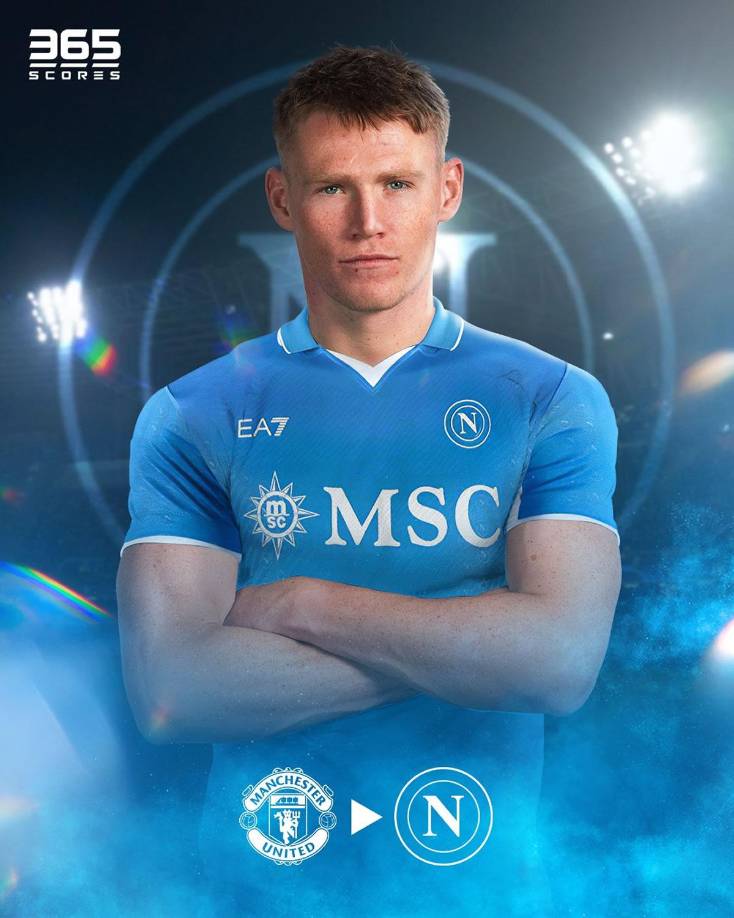 Sky Sports informa que el Napoli ha llegado a un acuerdo con el Manchester United por el mediocampista escocés, Scott McTominay. El precio del traspaso oscila los 30 millones de euros más una importante venta. También están cerca de cerrar el fichaje de Billy Gilmour, jugador del Brighton.