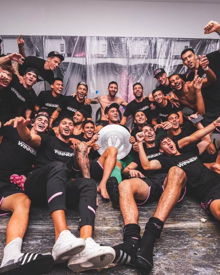 Locuras de Messi y sus amigos festejando segundo título con Inter Miami: ¿Y David Ruiz?