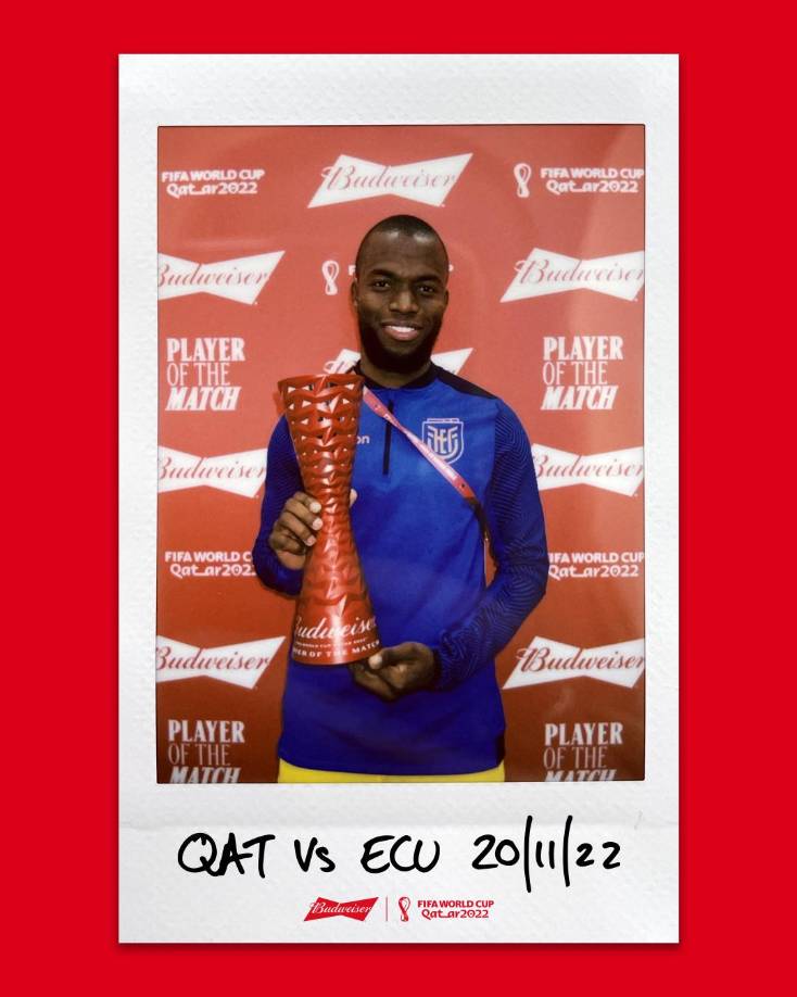 Enner Valencia se llevó el primer trofeo de Jugador del Partido en el Mundial de Qatar 2022. 