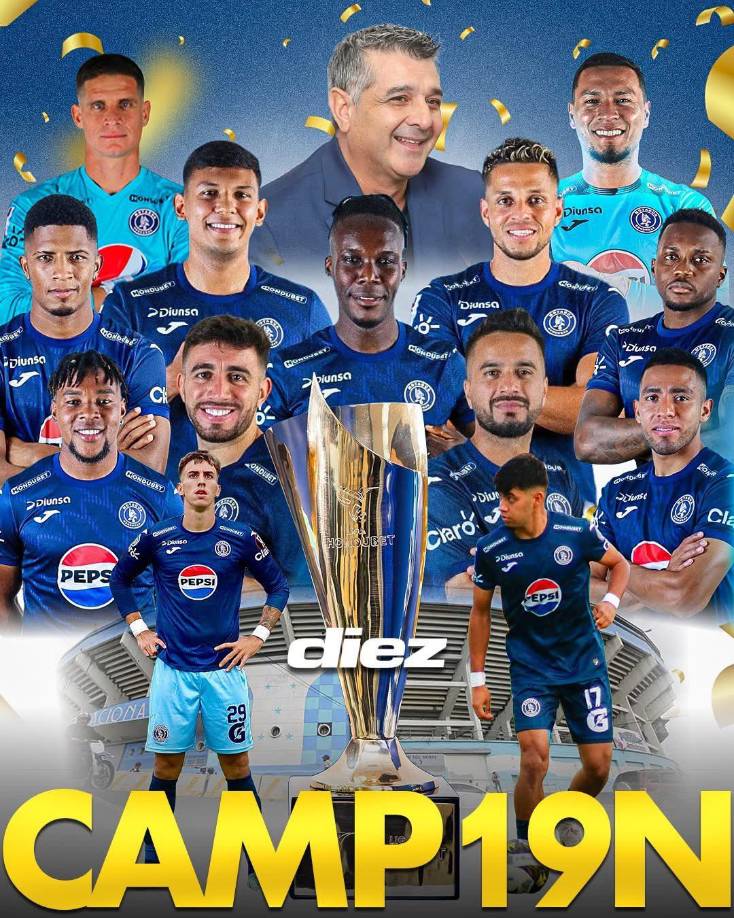 La portada de DIEZ tras el título 19 del Motagua.