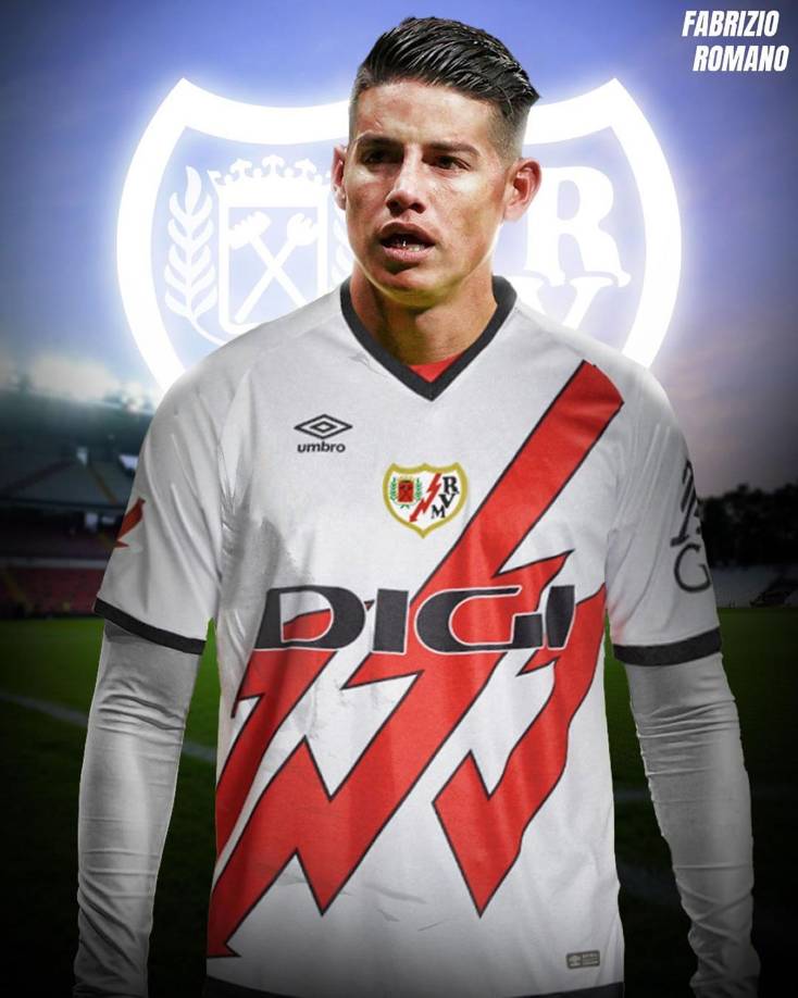 James Rodríguez ha llegado a un acuerdo con el Rayo Vallecano para volver a jugar en la Liga Española, según informa Fabrizio Romano. Firmará un año de contrato más opción a otra temporada. Se prevé que el colombiano realice el reconocimiento médico la próxima semana y ya pueda jugar en las siguientes jornadas.