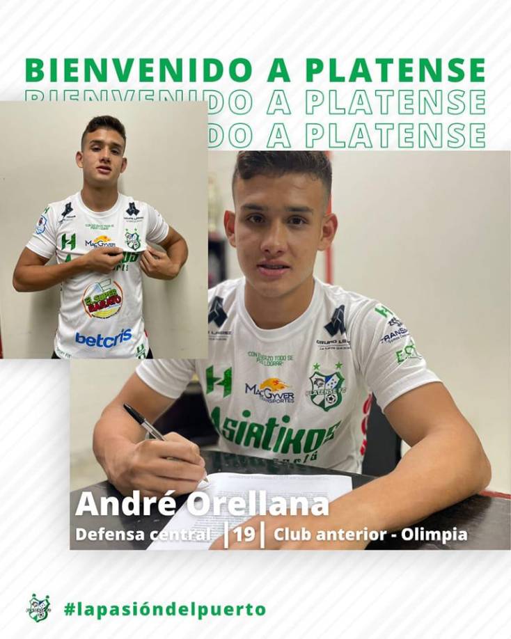El Platense hizo oficial la llegada del defensor André Orellana, quien llega procedente del Olimpia. El joven fue cedido a préstamo ya que no entraba en los planes de Pablo Lavallén.