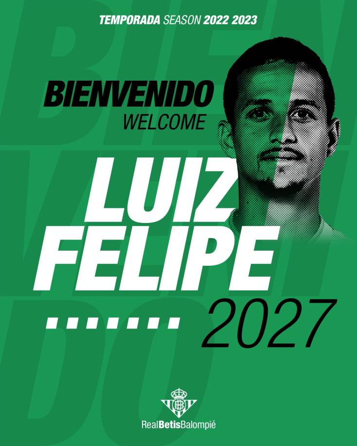 El Real Betis Balompié hizo oficial el fichaje de Luiz Felipe, defensor que llega procedente del Lazio de Italia. Firmó hasta el 2027 con el cuadro español.