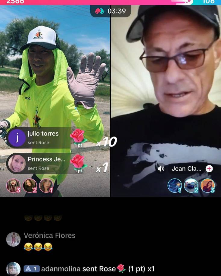 ” OMG, Jean-Claude Van Damme me invitó a una batalla en TikTok hoy mientras corría” compartió Shin Fujiyama.