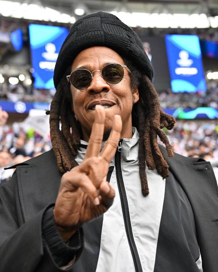 Jay-Z fue una de las grandes personalidades que llegó a la final de Wembley para apoyar a su amigo Vinicius.