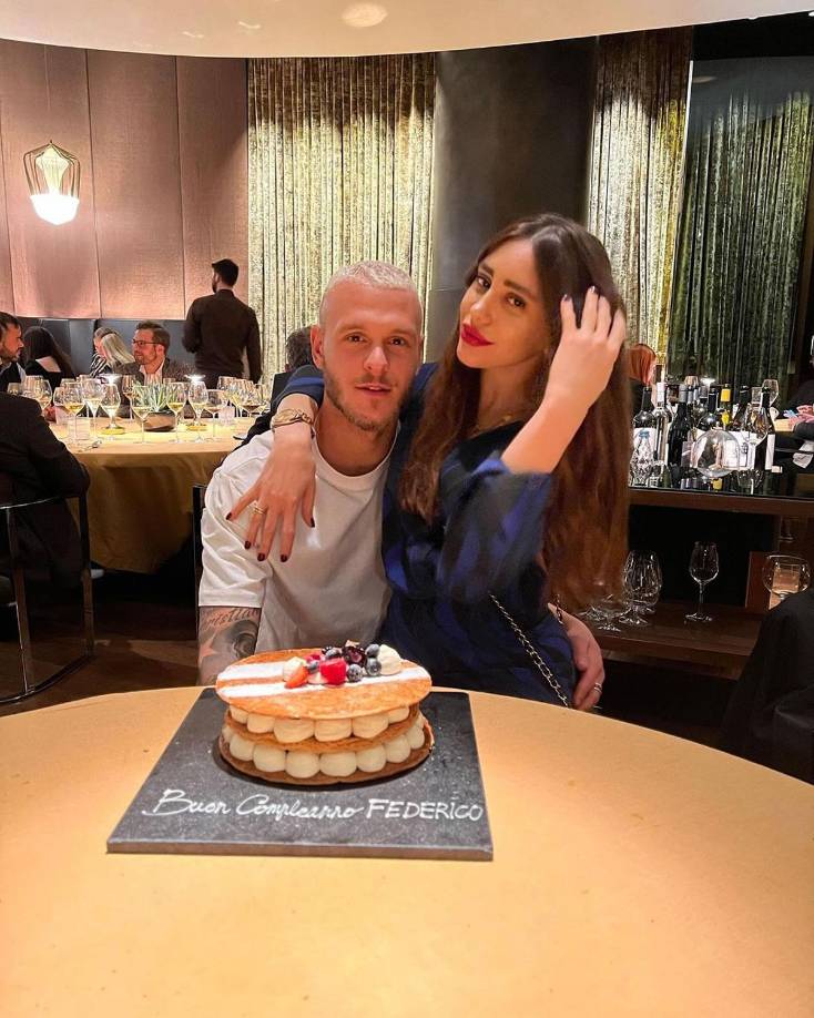 Giulia Mazzocato - Es la novia del defensa italiano Federico Dimarco, del Inter de Milán.