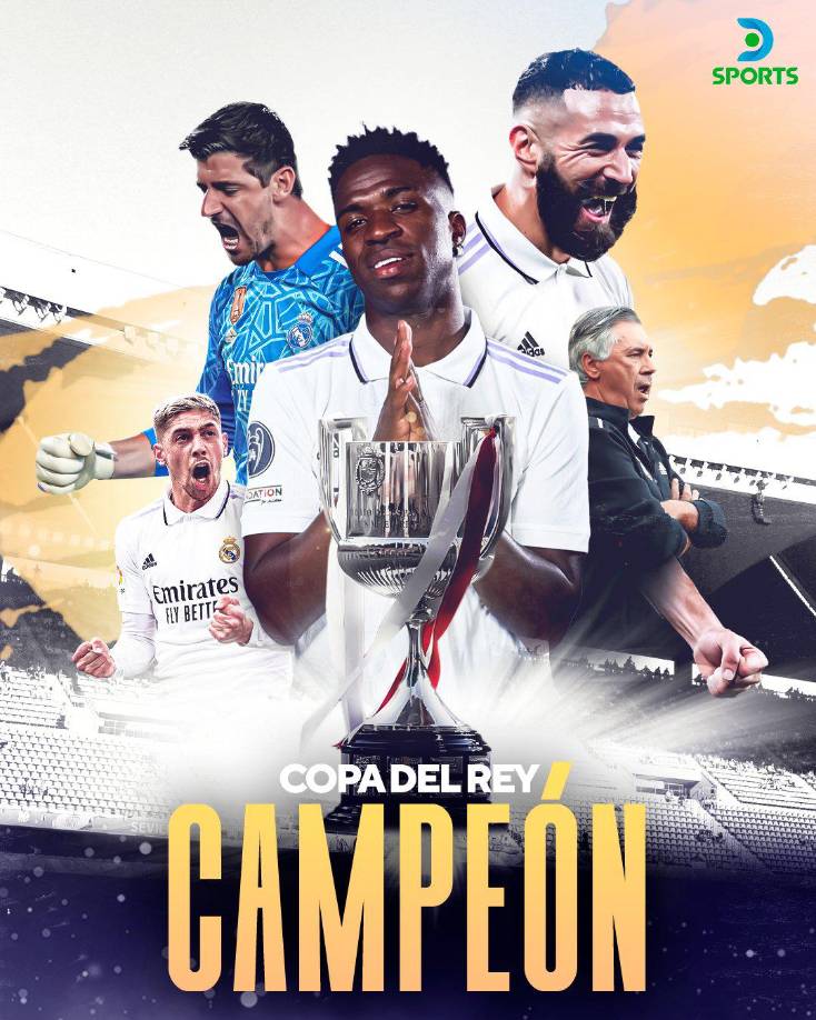 DSPORTS publicó: “El Merengue conquistó el vigésimo título de la #CopaDelReyal superar por 2-1 al Osasuna”-