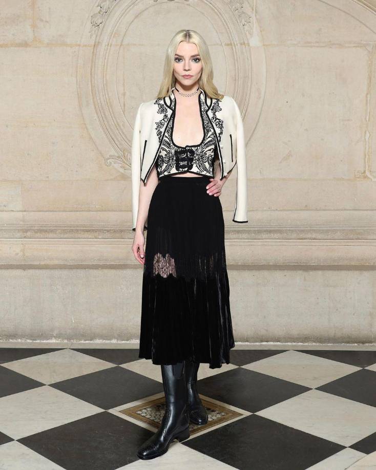 La actriz Anya Taylor-Joy con su look de Dior.
