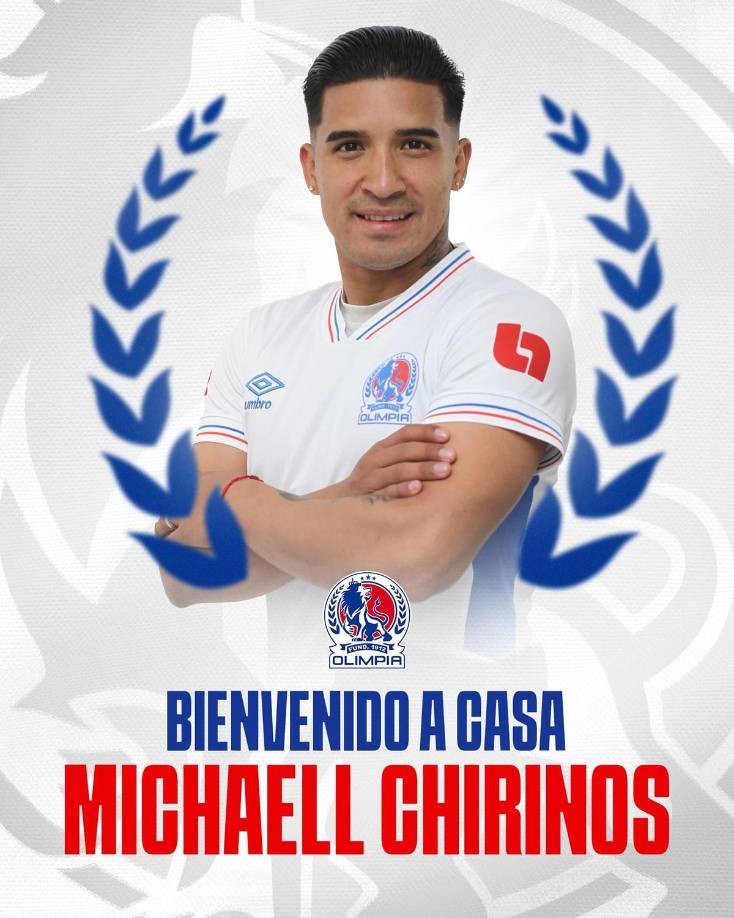 Olimpia dio el bombazo con el fichaje del extremo Michaell Chirinos, quien llega procedente del Saprissa y antes jugó en Grecia. Firmó contrato por un año.