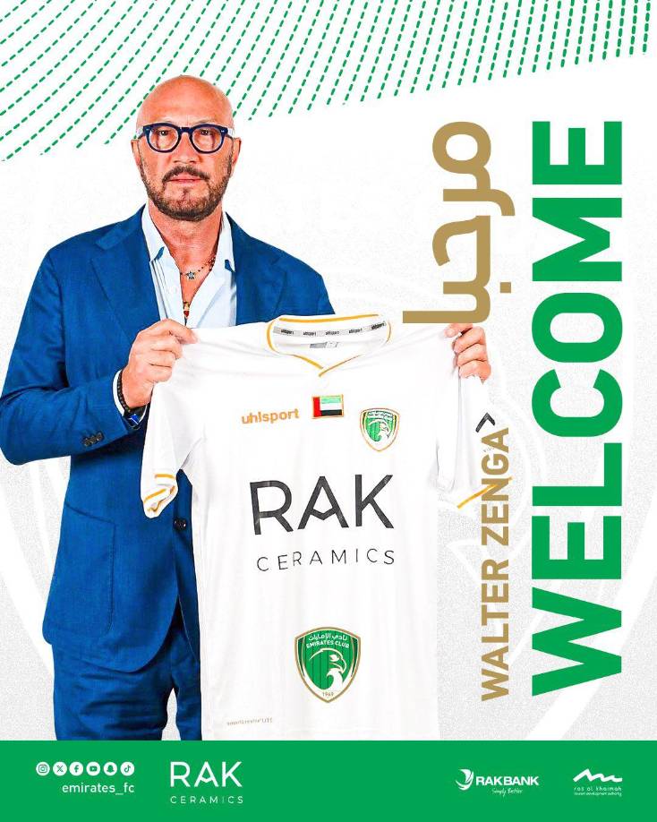 Walter Zenga se convierte en el nuevo entrenador del Emiratos FC, club qatarí donde milita el español Andres Iniesta.