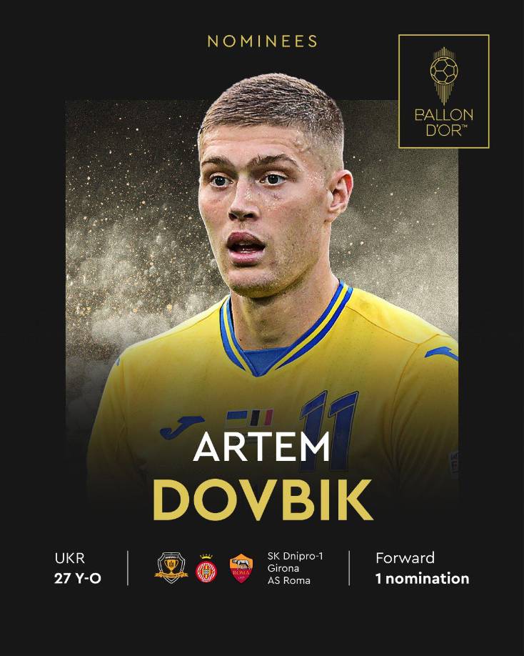 Artem Dovbyk (SK Dnipro - Girona - AS Roma).
