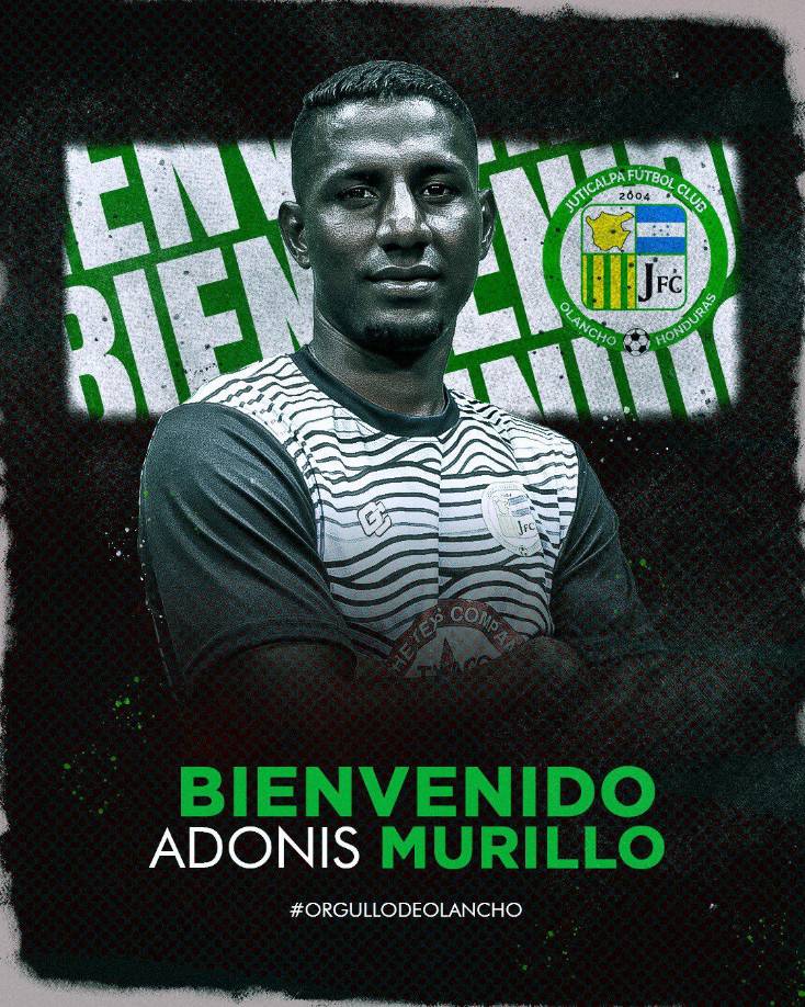 OFICIAL: Adonis Murillo es nuevo jugador del Juticalpa FC, llega procedente del Lone FC.