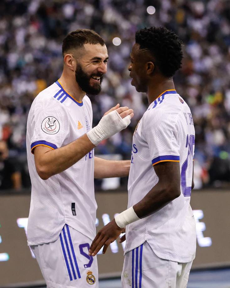 Vinicius agradeció a Karim Benzema por la asistencia en su gol.