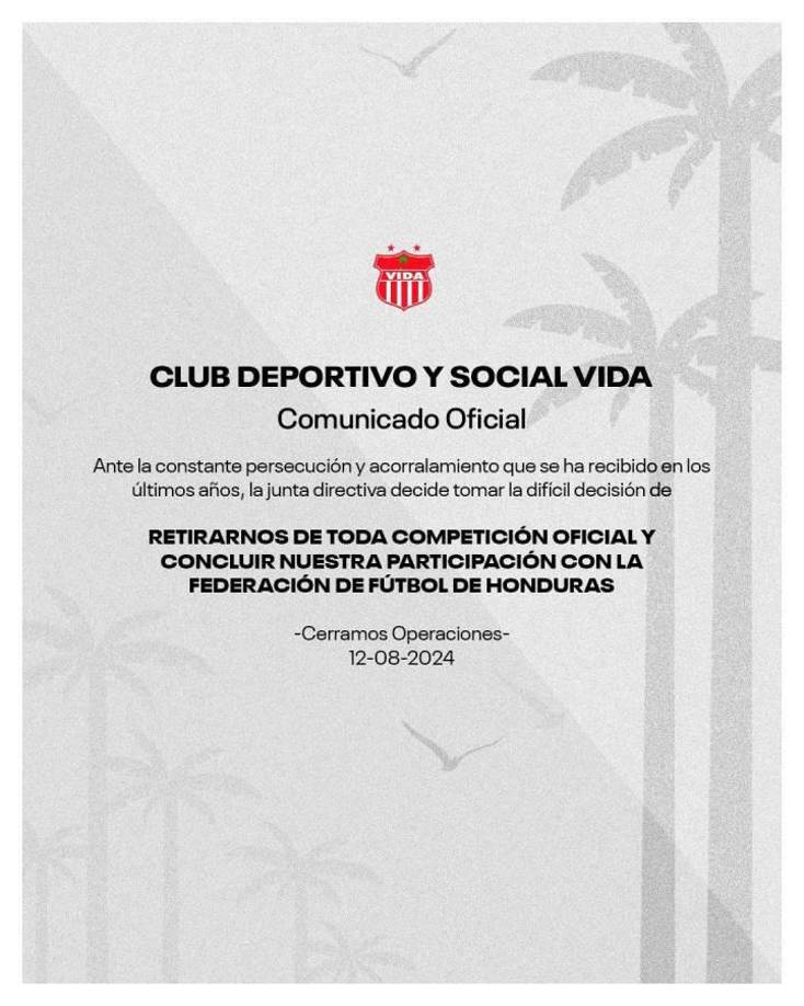 El Vida disputó partido amistoso ante el Lone FC tras el polémico comunicado que anunciaba su retiro de toda competencia oficial.