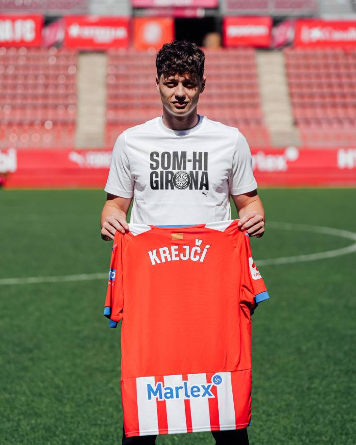 OFICIAL / El central Ladislav Krejci, procedente del Slavia de Praga y actualmente concentrado con la selección de la República Checa para jugar la Eurocopa, se convirtió este viernes de manera oficial en el primer fichaje del Girona para la temporada de su estreno en la Liga de Campeones.