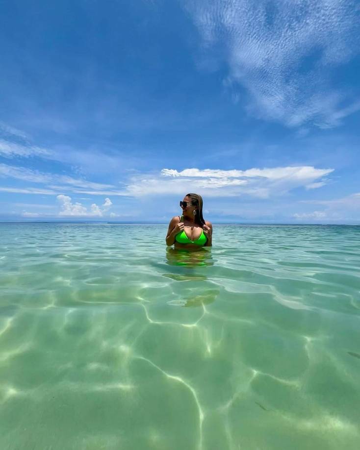 Magali Sanjurjo viajó de Uruguay a Honduras para pasar unas vacaciones en La Ceiba y también en las hermosas playas de Roatán.