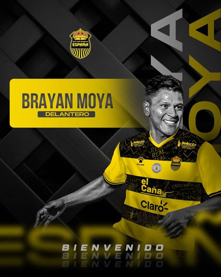 Brayan Moya - El delantero hondureño es el nuevo bombazo del Real España para la próxima temporada. ’La Bestia’ fue cedido por el Olimpia a la Máquina, un préstamo de un año, es decir el Torneo Clausura y Apertura 2024.
