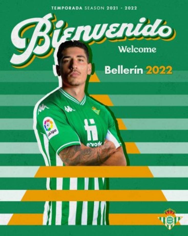 El Real Betis incorpora a Héctor Bellerín , lateral español que llega procedente del Arsenal. Foto Twitter Real Betis.