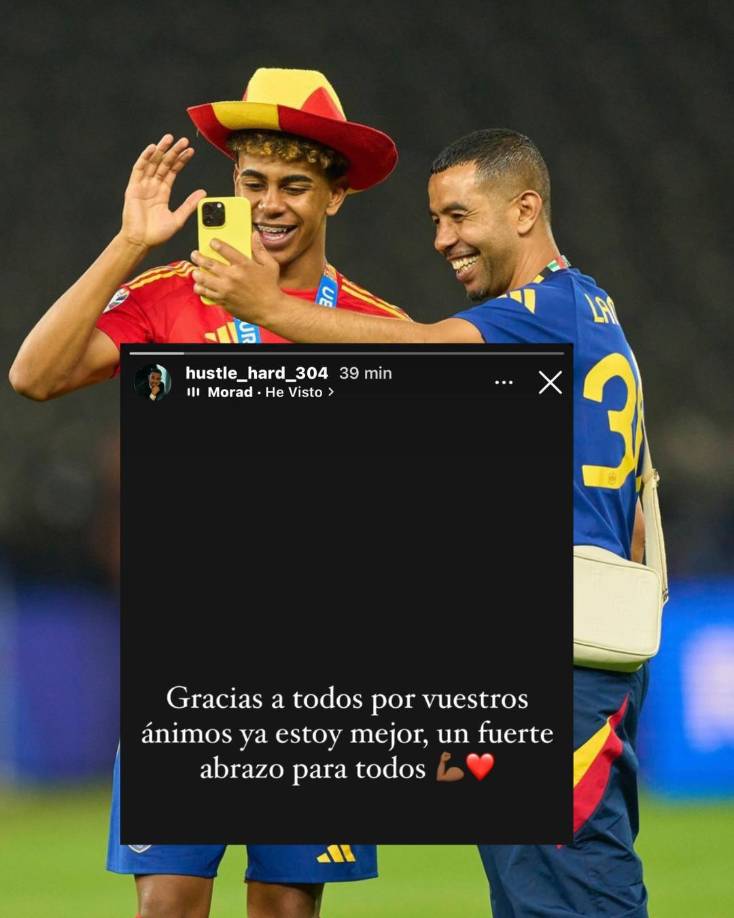 En el mensaje, que finalizaba con dos iconos: de fuerza y un corazón, se escuchaba de fondo un fragmento de una canción del rapero Morad: “Ahora me vienen do ‘tonto’, y quieren mi nombre a mí mancharme (no). Y no saben dónde tomarme (no), y no saben dónde darme (no). He visto la muerte de gente del barrio que nadie se acuerda de ello’ (no)”.