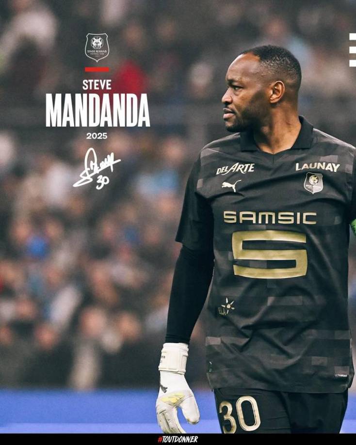 El Stade Rennais ha confirmado la renovación hasta el 2025 del portero Steve Mandanda.