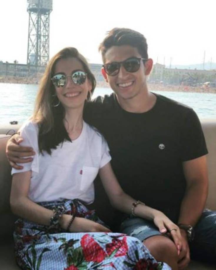 El jugador catracho ya lleva cinco años viviendo en Portugal y ahí conoció a Catarina Vieira.