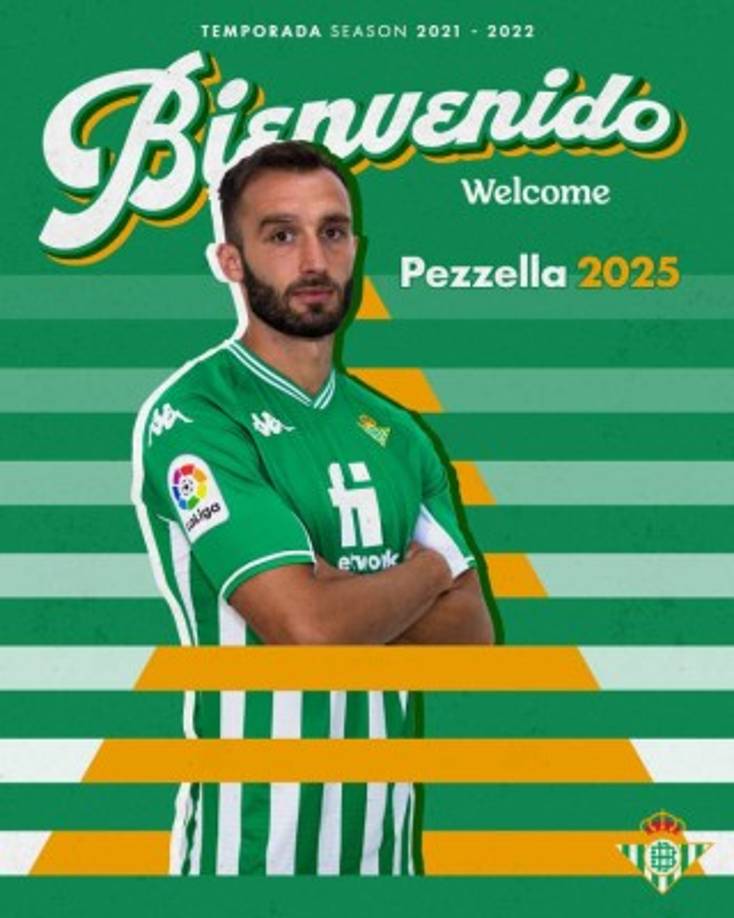 El Betis ha hecho oficial el fichaje de Germán Pezzella, internacional argentino que regresa a la Liga Española procedente de la Fiorentina de la Serie A.