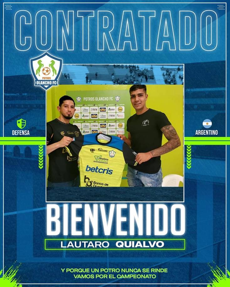 Los Potros también confirmaron el fichaje del defensa argentino de 20 años, Lautaro Quialvo, que procede de la misma categoría que su compatriota.