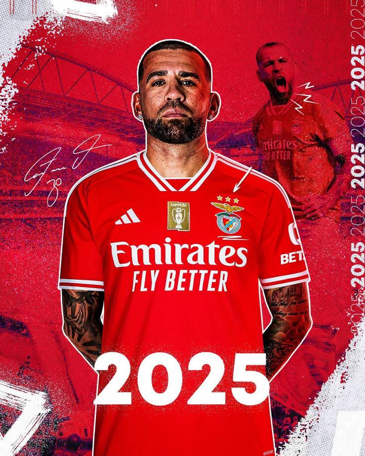 Nicolás Otamendi - El Benfica anunció que el argentino ha firmado la renovación de su contrato, que expiraba este junio y que supuso varios meses de especulaciones en la prensa local. “¡¡¡El General SE QUEDA!!!”, escribió el equipo en sus redes sociales.
