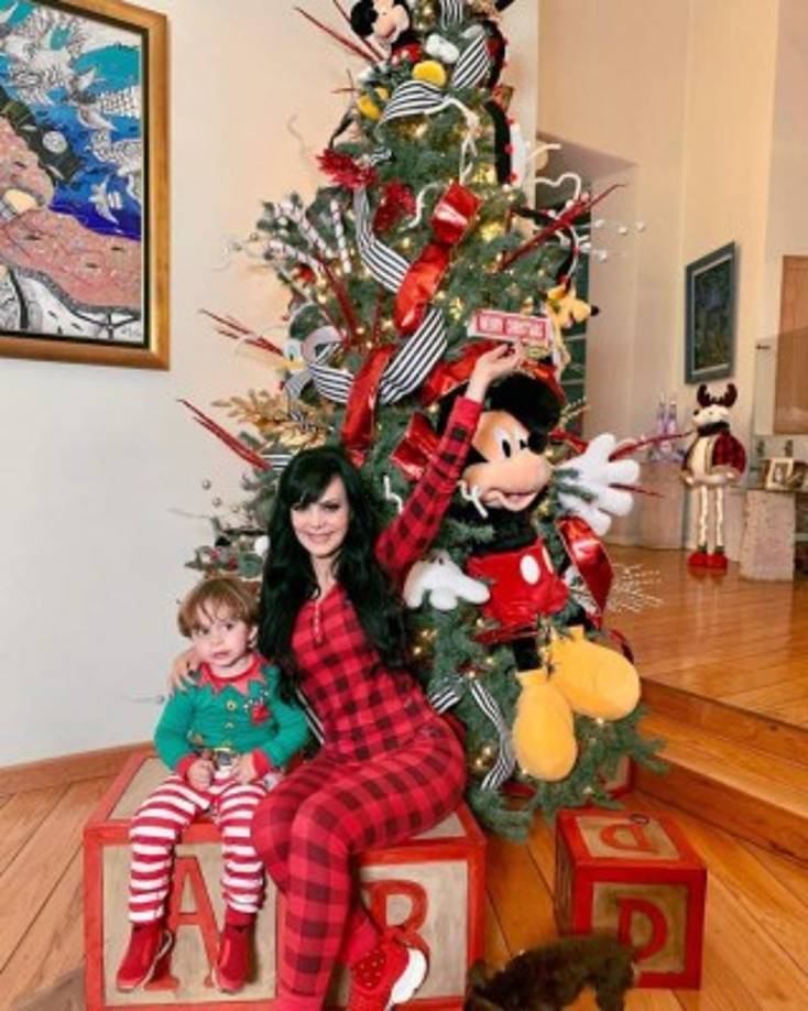 Maribel Guardia presumió su arbolito al estilo Disney en honor a su nieto.