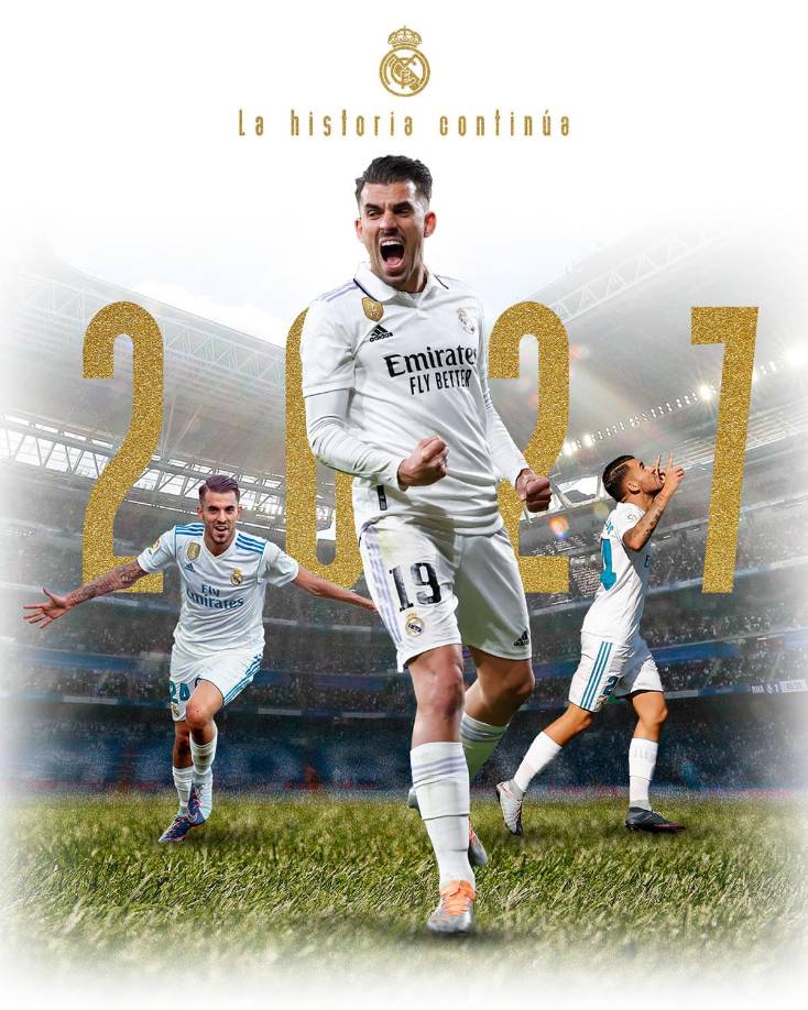 Dani Ceballos - El Real Madrid renovó por tres temporadas más, hasta 2027, el contrato del centrocampista internacional español, anunció el club blanco este viernes.