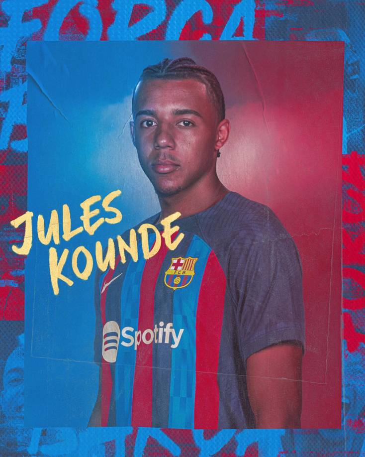 El Barça hizo oficial el fichaje de Jules Koundé, quien llega procedente del Sevilla y firma por cinco temporadas. El francés, que será presentado el lunes, tendrá una cláusula de 1.000 millones de euros y estará vinculado al FC Barcelona hasta el año 2027.