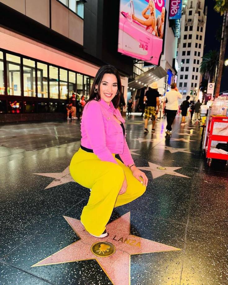 Carolina publicó una fotografía desde el Paseo de la Fama de Hollywood.