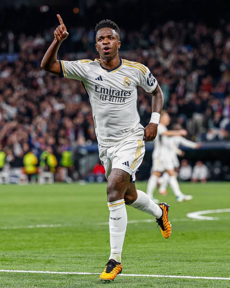Vinicius Jr. - El brasileño ha sido figura en esta temporada con el Real Madrid y buscará marcar en una nueva final de la Champions League.