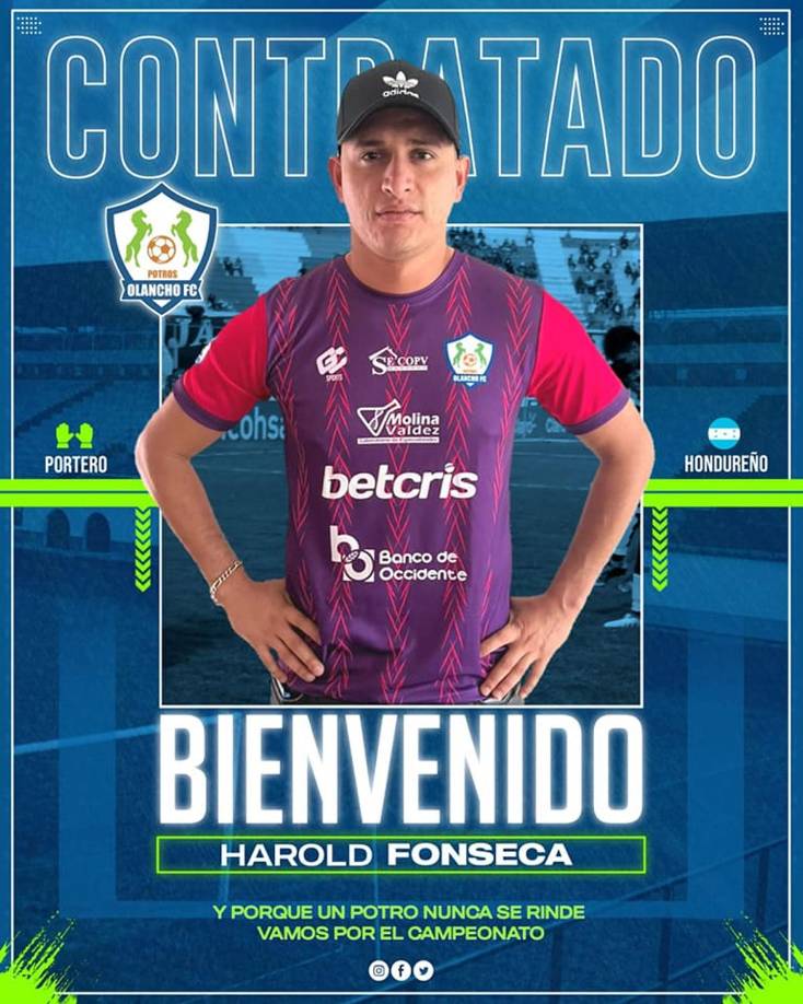 El Olancho FC anunció la contratación del experimentado portero hondureño Harold Fonseca, quien llega tras una buena campaña con el Victoria.