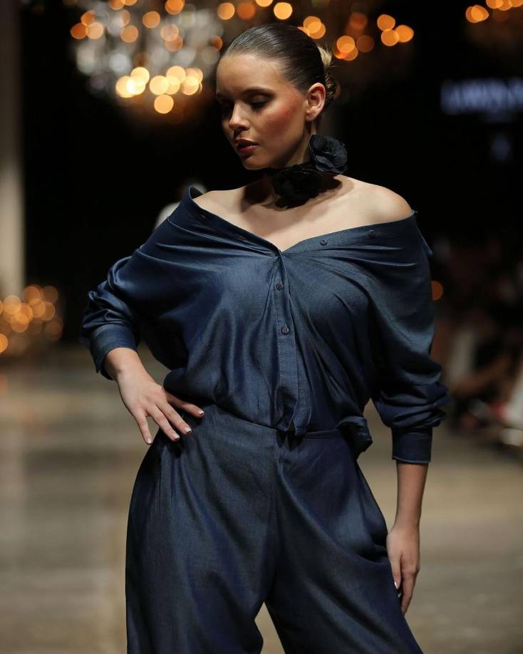 Cecilia García fue parte de la presentación de varias colecciones de las diseñadoras.