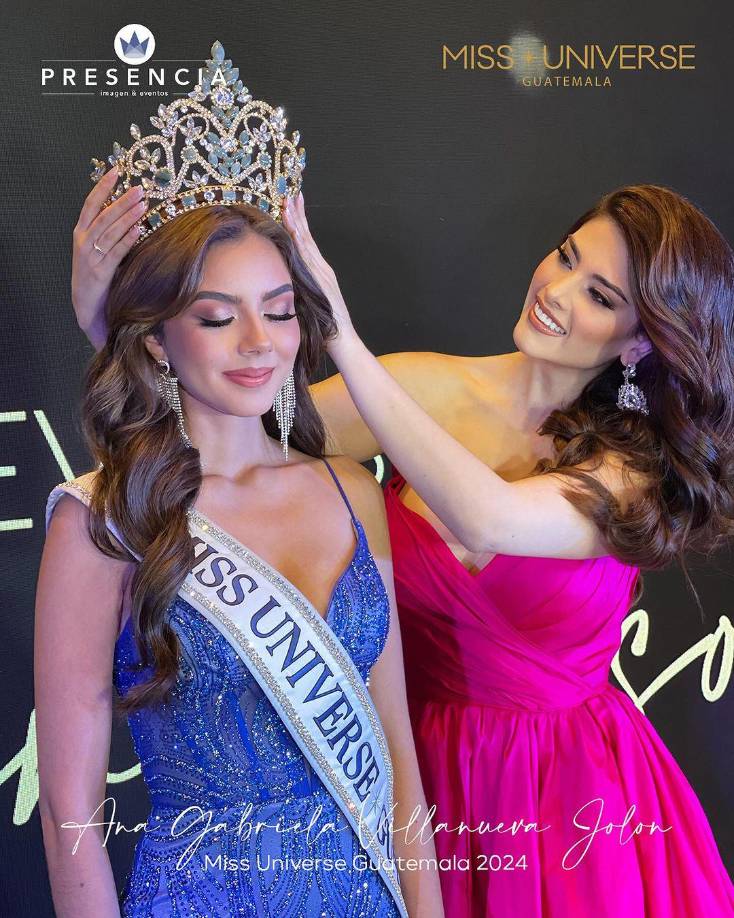 La inesperada noticia del embarazo de Mónica Andrea Aguilar Radford, ex Miss Universe Guatemala, convirtió a Ana Gabriela. Mónica decidió renunciar a su título de belleza para dedicarle tiempo a su familia. Ella se encargó de coronar a Ana Gabriela en un evento realizado el fin de semana.