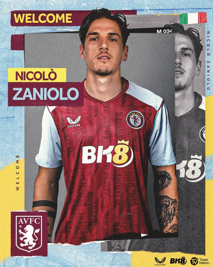 El Aston Villa, equipo que dirige Unai Emery, anunció de manera oficial el fichaje del centrocampista italiano Nicoló Zaniolo. Llega procedente del Galatasaray.