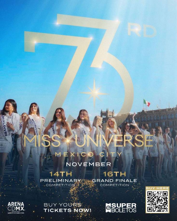 La gala final del Miss Universo se celebrará el 16 de noviembre en la Arena Ciudad de México a las 5 pm, y será transmitida en vivo por Telemundo y en el canal oficial de YouTube de Miss Universe.