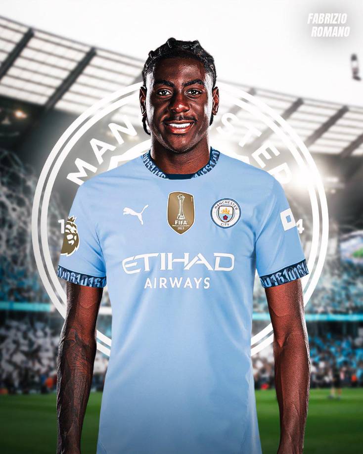 Fabrizio Romano adelantó que Divin Mubama completó este jueves sus pruebas médicas como nuevo jugador del Manchester City.