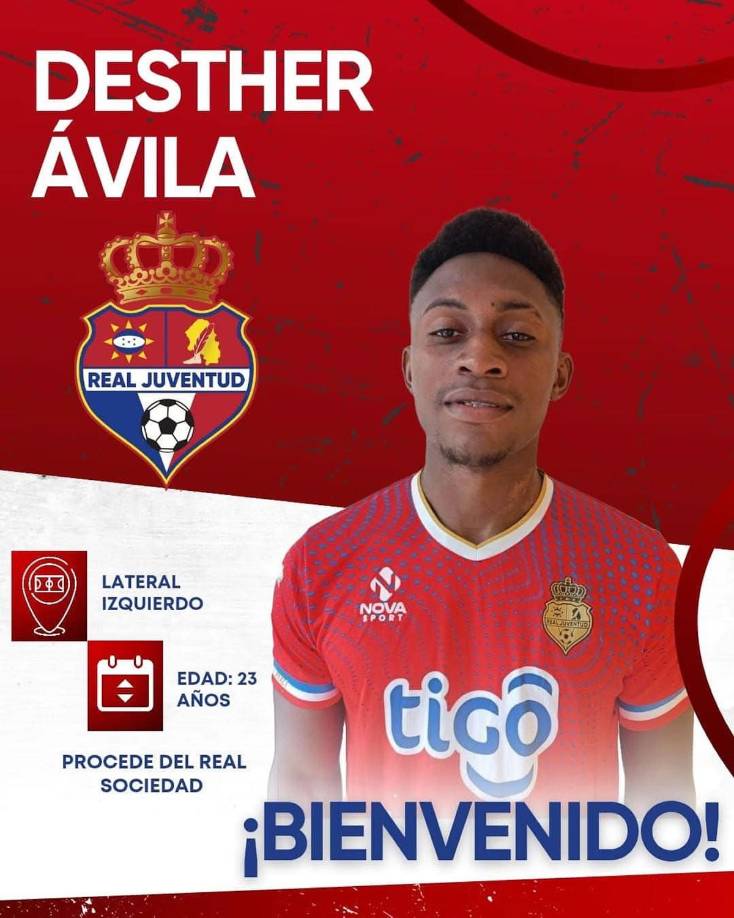 El Real Juventud de la Segunda División anunció la contratación del lateral izquierdo Desther Ávila, quien llega procedente de la Real Sociedad de Tocoa.