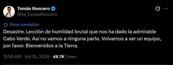 Indignación por España tras su debut en el Mundial y esto dicen de Cabo Verde