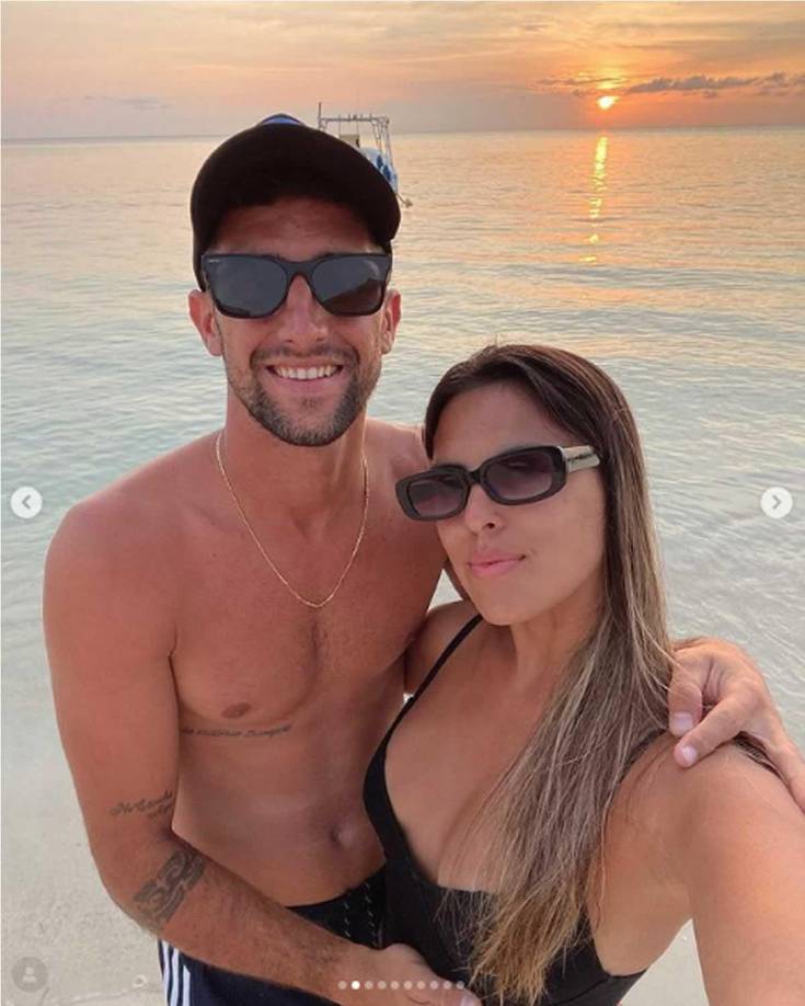 Antes de ir a Cancún, Lucas Campana y su novia disfrutaron de las bellas playas de Roatán.