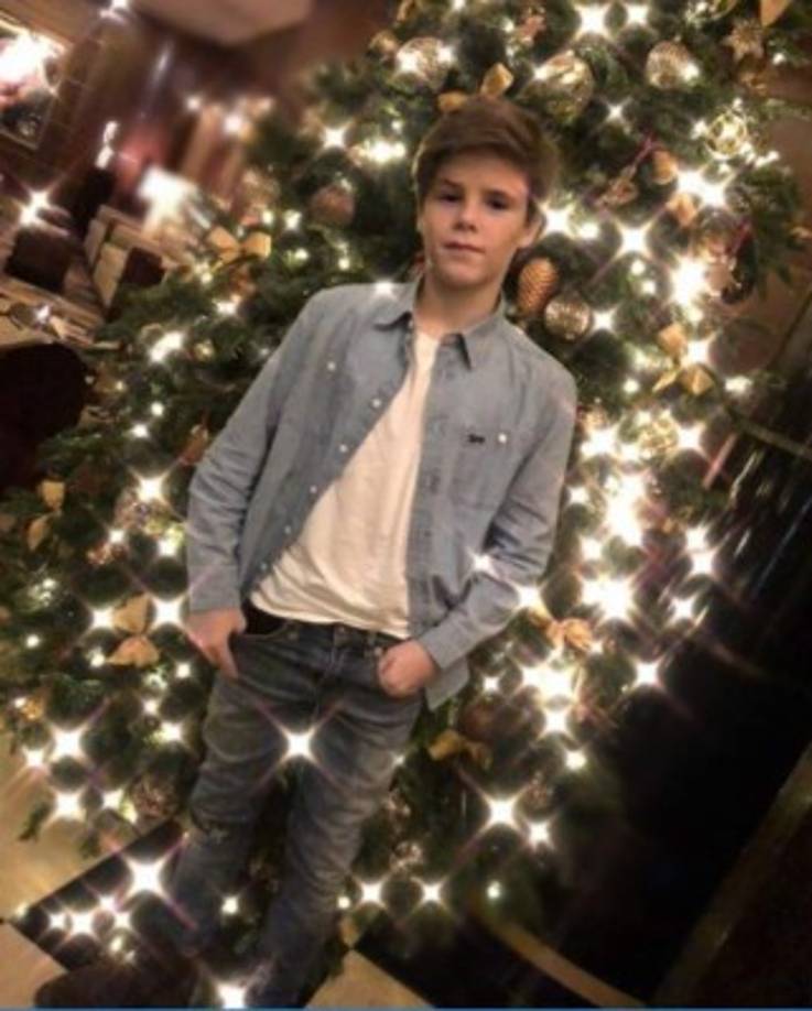Cruz Beckham es el menor de los varones con 13 años.