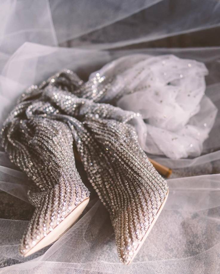 También incluyó imágenes de su ajuar nupcial.