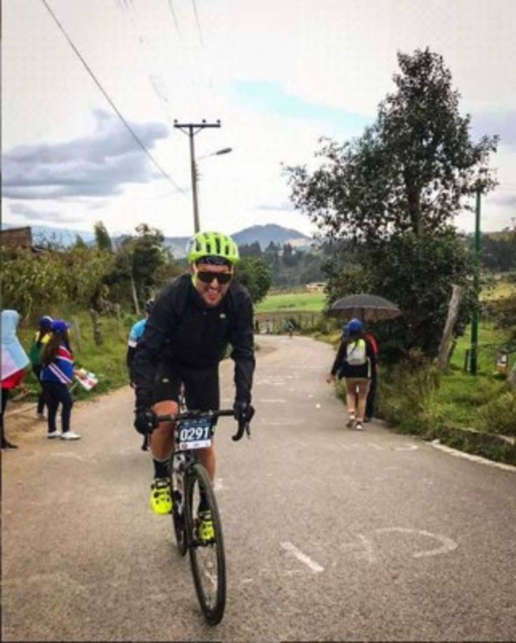 El actor es un apasionado por el ciclismo, por eso participa en diferentes eventos.